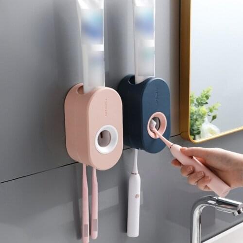 Punch-free Wall-mount Toothpaste Squeezer Automatic Toothpaste Dispenser Toothbrush Household Bathroom Accessories