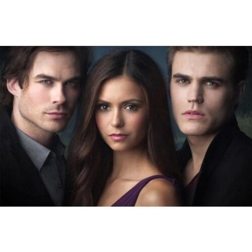 Full Round 5d Diy Diamond Painting "the Vampire Diaries" Diamond Embroidery Cross Stitch Patterns Diamond Mosaic Home Decor Gift