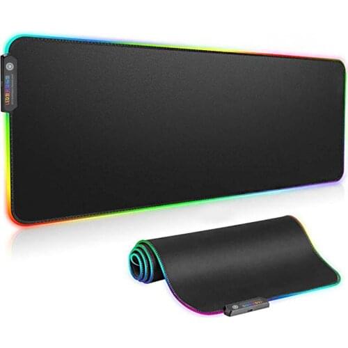 RGB Computer Luminous Gaming MousePad Colorful Large Glowing USB LED Extended Illuminated Keyboard PU Non-Slip Blanket Desk Mat