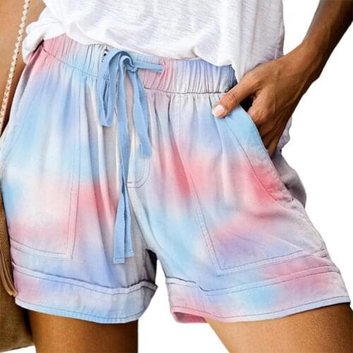 Summer Shorts Women Casual High Waist Stylish Cotton Blend Casual Shorts Wide Leg Short Women Casual Tie Dye Shorts Streetwear