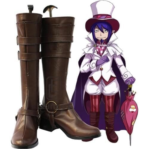 Ao no Exorcist Blue Exorcist Mephisto Pheles Cosplay Shoes Dark Brown Boots Custom-made