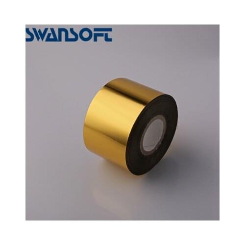 SWANSOFT 4cm Gold Silver Foil Rolls Leather Paper Hot Foil Stamping Paper Heat Transfer Anodized Gilded Paper