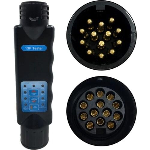 European Resistance Tester 13 Pin Core Hole Pin Trailer Car Socket Connector Tail Light Signal Line Inspection Detector