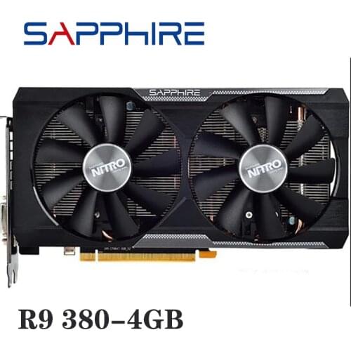 Used SAPPHIRE R9 380 4GB Graphics Cards GPU For AMD Radeon R9380 4GB Video Cards Desktop PC Computer GDDR5 256Bit