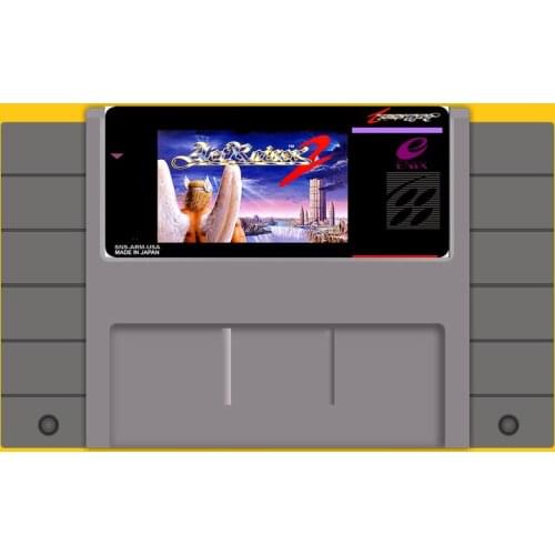 High Quality 16 bit Actraiser 2 Big Gray Game Card For USA NTSC Game Player