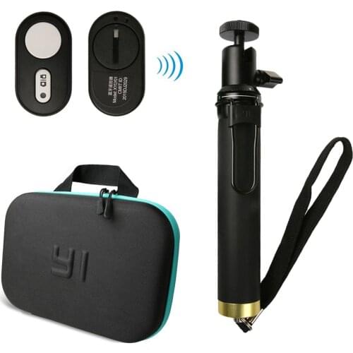 Yi 4K Bluetooth Remote Control For Xiaomi Yi Extendable Monopod Selfie Stick Action Camera bag For Xiaomi YI Xiaoyi 4K Yi Lite
