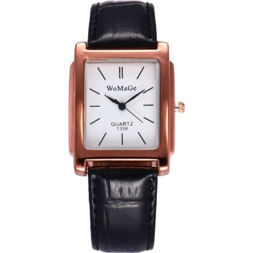 2019 Fashon WoMaGe Top Brand Womens Clock Square Luxury Rectangle Ladies Watch Women Pu Leather Strap Female Quartz Reloj Mujer