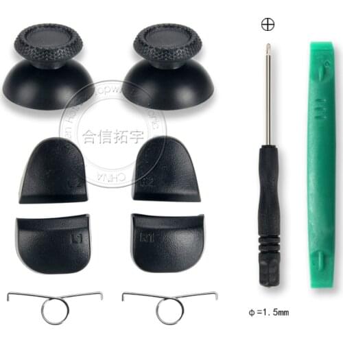 HOTHINK 1set Replacement Joystick Caps L1 L2 R1 R2 Buttons with Springs for PS5 Controller Thumb Sticks for Dualsense