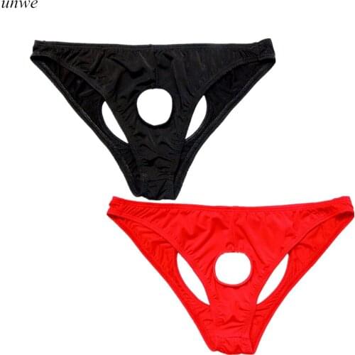 1 PCS Sexy Underwear Men Open Penis Sexy Backless Briefs Brand Open Crotch Panties Gay Crotchless Slips Funny