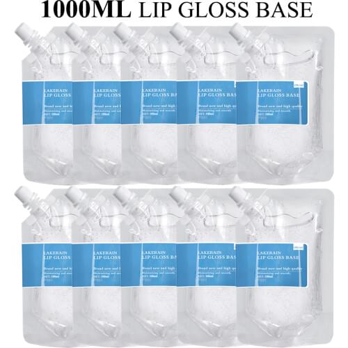 1000ml Clear Lip Gloss Base Gel in Bulk DIY Moisturizing Lipstick Material Gel Handmade Lip Gloss Wholesale Lipgloss Business