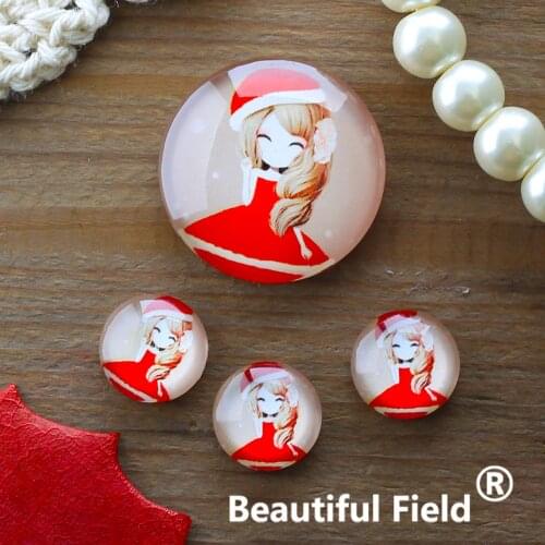 12mm 25mm 14mm 16mm 18mm 20mm Photo Glass Cabochons Round Cameo Set Handmade Settings Stone Girl FFR46
