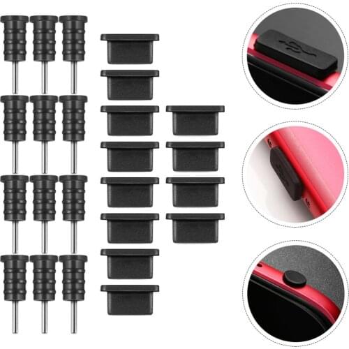 12 Pairs Earphone Jack Anti Dust Plugs And Type-C Port Plugs for Phones