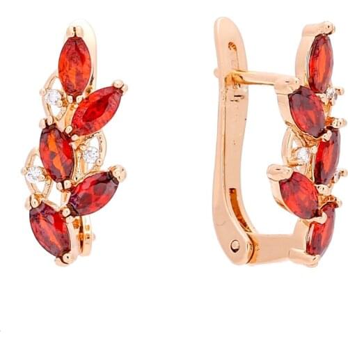 Flower New Fashion Earring Trendy 585 Gold Color Jewelry Office Luxury Women Drop Earrings Long