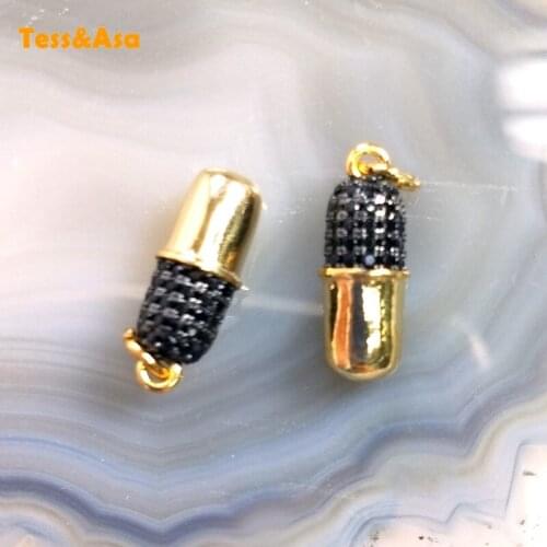 5pcs Capsule Enamel Capsule Chill Pill CZ Cubic Zircon Charm Pendant Fashion Romantic Women Party For Necklace Jewelry Making
