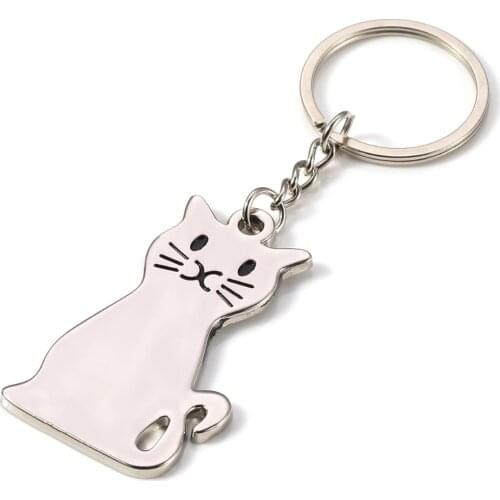 Creative Lucky Cat keychain for women Fortune Cat plutus cat key chain key holder Maneki Neko keychain portachiavi bag charm