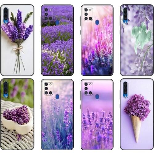 Black tpu Case For Samsung Galaxy A50 50S A30S A10 A01 A11 A21S A31 A41 A51 A71 M21 M30S S10 LITE Cover Lavender