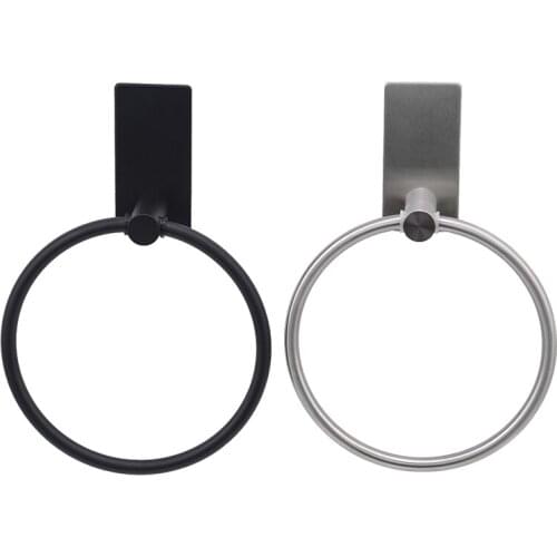 Bathroom Towel Holder Stainless Steel Bathroom Towel Holder Wall-Mounted Round Towel Rings Towel Rack Bathroom Accessories