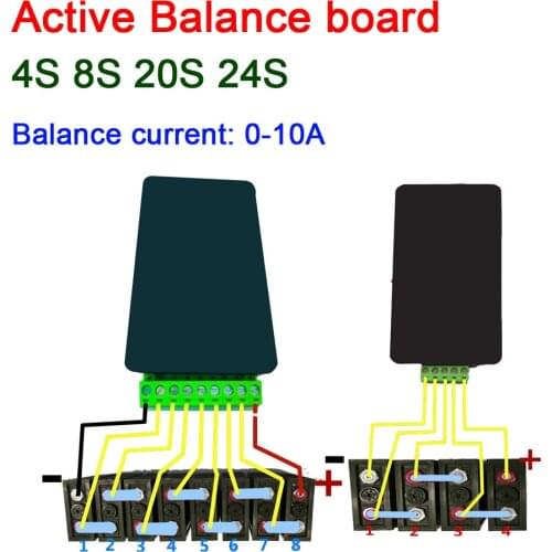 4S 8S 16S 20S 24S Active Balance board Li-ion Lipo Lifepo4 Lithium Battery Energy Transfer protection Equalizer 7S 10S 13S 14S