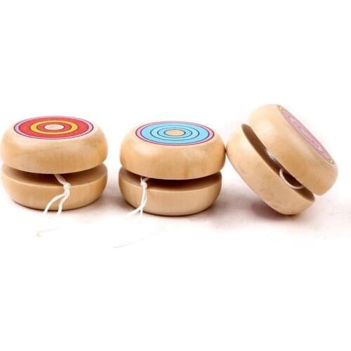 1Pcs Wooden Yoyo Toys Classic Toys Wooden YO-YO Ball Spin 4.5cm Professional Puzzle Toys For Child Gift