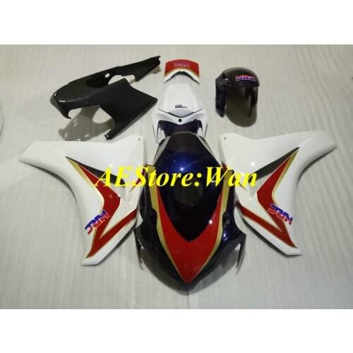 Injection Mold Fairing kit for CBR1000RR 08 09 CBR1000 CBR1000RR 2008 2009 Red white cyan ABS Fairings set +gifts ZF12