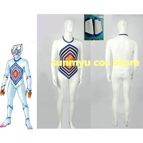 Bakuryuu Sentai Abaranger The Barmia Soldiers Baamia-hei White Bad Soliders Bodysuits Cosplay Costume,Custom Size Halloween