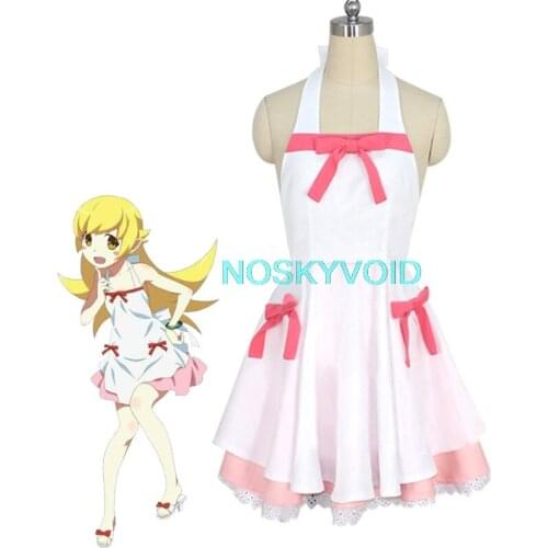Bakemonogatari Costumes Oshino Shinobu Cosplay Dresses Bakemonogatari Monstory Kissshot Cute Dress Vampire Girl
