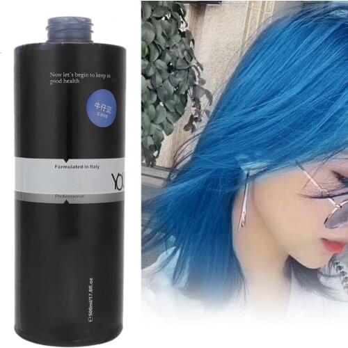 Professional DIY Hair Dye Coloring Cream Beauty Salon Hair Dyeing Cream (Jean Blue)