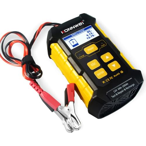 KW510 Car Battery Tester Multifunctional Pulse Repairing Car Battery Chargers Auto Maintenance Tool Automotive Diagnostic Device