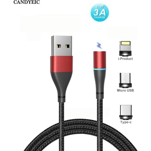 CANDYEIC Micro usb Magnet Cable for Huawei Y7 Pro (2018) Cable Fast Charger Data Charge Wire