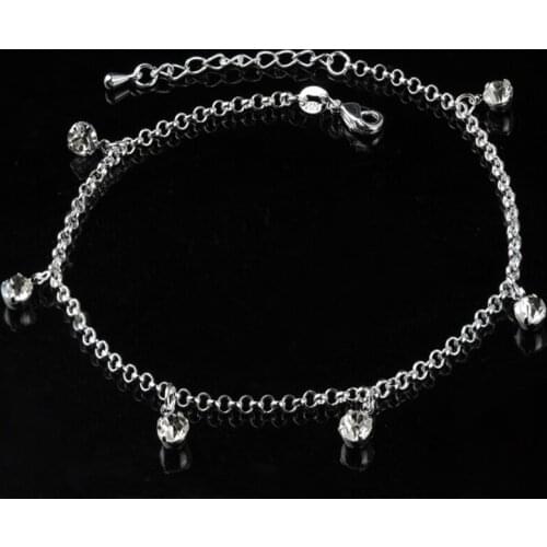 MISANANRYNE Simple Heart Anklets Barefoot Crochet Sandals Foot Jewelry Leg Anklets On Foot Ankle Bracelets For Women Leg Chain