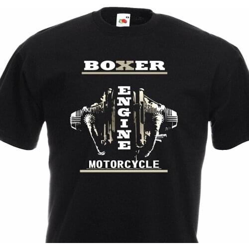 Boxer Classic Motorcycle Engine Power Motorcycle Biker T-Shirt Men 2019 New Print Men T Shirt Summer Awesome Shirts