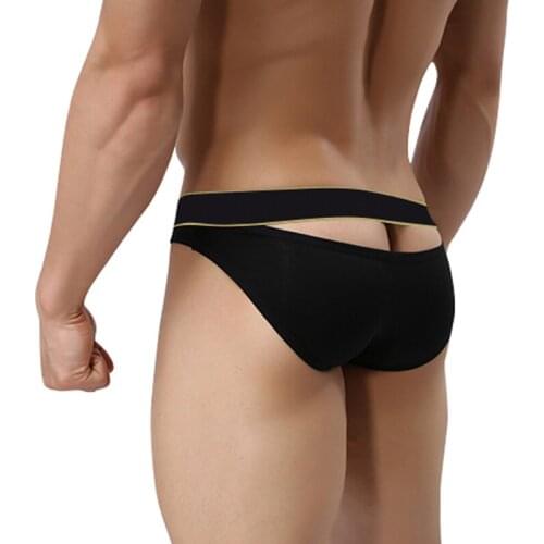 Hollow Out Back Underwear Man Sexy New Men Briefs Gay Cotton Mens Panties Breathable Mens Underpants Low Waist Fashion OR6106