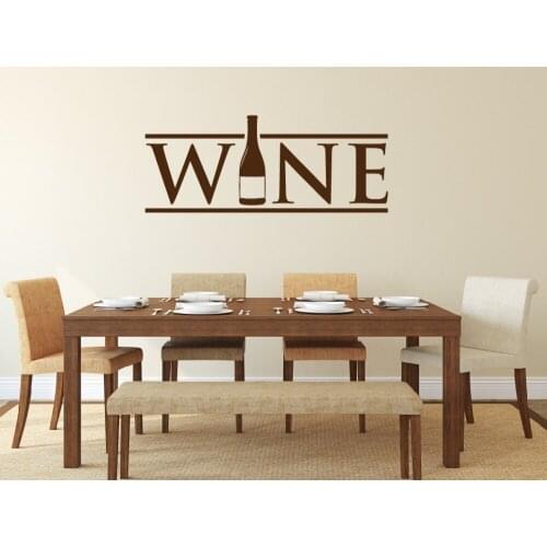Wine Bottle Wall Stickers For Kitchen Wall Poster Restaurant Dining Room Wallpaper Wall Murals Home Decals Vinyl Decor S-243
