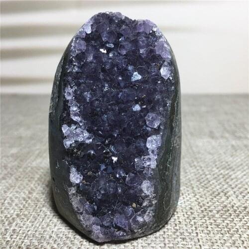 Natural Amethyst Hole Quartz Purple Crystal Pretty Specimen Home Furnishing Decoration Stone Gift Energy Healing Crafts Ornament