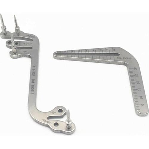 1 set New Dental Implant Guide Set Tooth Measuring Ruler Calipers Bone Ridge S+L High Strength Dentistry Implant Tool