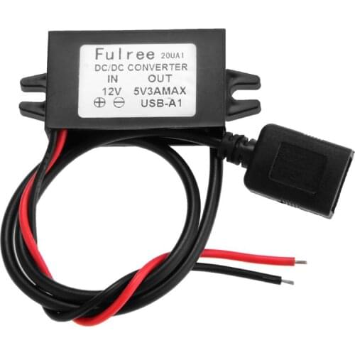 New Waterproof DC 12V to 5V USB 3A Step-Down Voltage Power Converter Regulator Module Converter Regulator