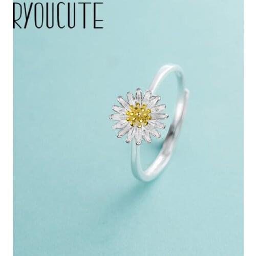Charming Boho Daisy Flower Rings For Women Vintage Finger Ring 2020 Knuckle Female Fashion Jewelry Wedding Gifts