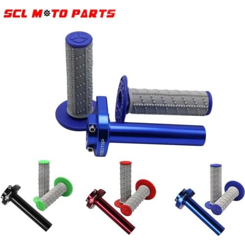 ALconstar-Motorcycle 7/8" Handlebar Hand Grips with CNC Quick Twist Throttle Tube Grips For Honda Grom CBR600RR F3 F4 CBR600