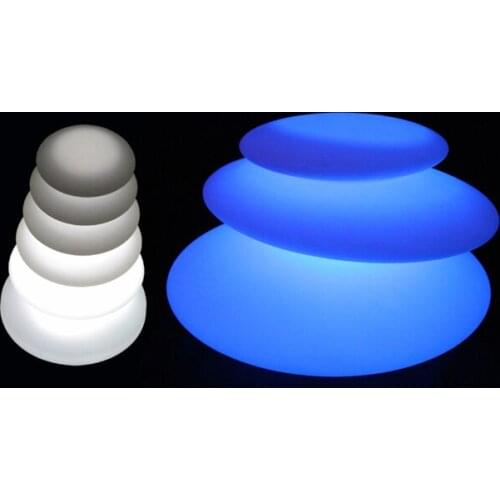 Skybesstech D12*H24cm Exquisite Tower Shape LED Table Lamps Flashing with 24 keys remote control for Christmas Decoration 1pc