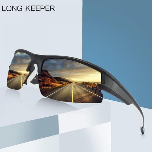 LongKeeper Polarized Sunglasses Men Brand Designer Fashion Sun Glasses UV400 Anti-Glare Male Black Sports Driving Eyewear