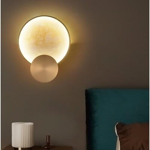 Modern Gold Metal Marble Wall Light Living Room Dining Room Bedroom Wall Sconce WA244
