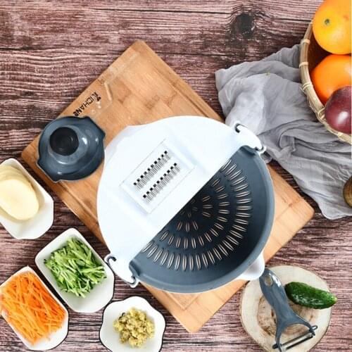 Vegetable Slicer Chopper Multi Blade Adjustable Mandoline Slicer W ith Drain Basket Best Veggie Cheese Shredder Grater Set Cutte