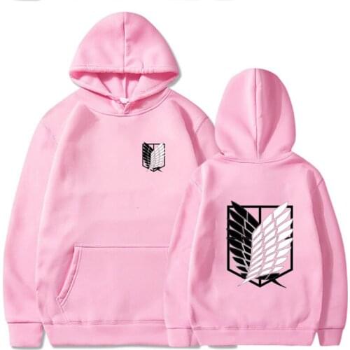 Autumn Hooded Hot Anime Attack on Titan Unisex Hoodie Men Women Pullovers Harajuku Hip Hop Long Sleeves Casual Loose Tops