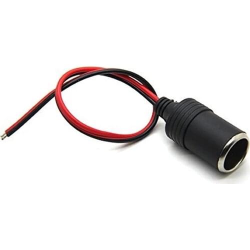 High Quality 12V/24V black Car Cigarette Lighter Socket Charger cable Connector Plug Cable Female Socket Adapter hot selling