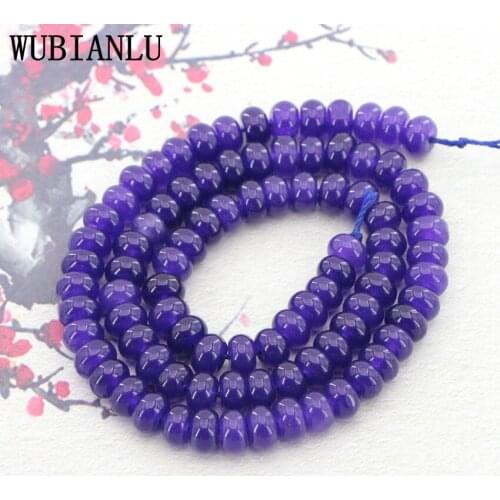 WUBIANLU 4X6mm Natural Stone Red Rubies lapis lazuli Agates Abacus Chalcedony Loose Beads For DIY Jewelry Making Jades Wholesale