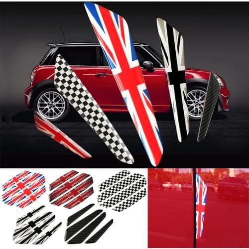 4pcs Car Door Edge Guard Strip For Mini Cooper JCW One Scratch Protector Anti-collision Sticker Universal Rubber Mouldings