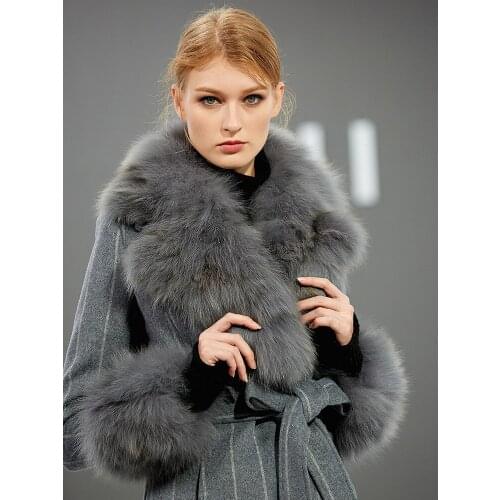 Wool Coat Female Jacket Winter Coat Women Clothes 2020 Fox Fur Collar Woolen Coat Women Korean Jackets Abrigo Mujer MY