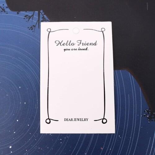 100pcs/bag 6.5*10cm Rectangular Price Tag White String Watch Jewelry Price Display Cards Promotion Label for Wholesale