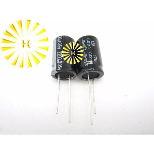 100pcs X 100% New 2200UF 35V 16X25 Aluminum Electrolytic Capacitor