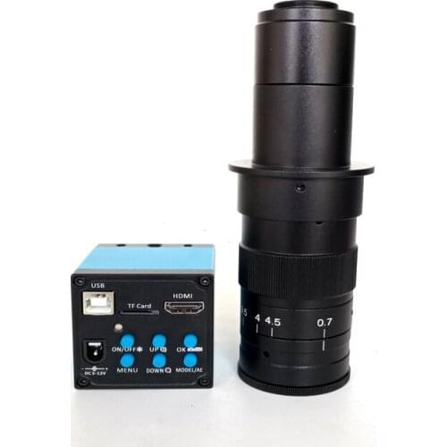 1080P 16MP HDMI USB Soldering IC Video Microscope Camera +180X 300X C-Mount lens phone repair